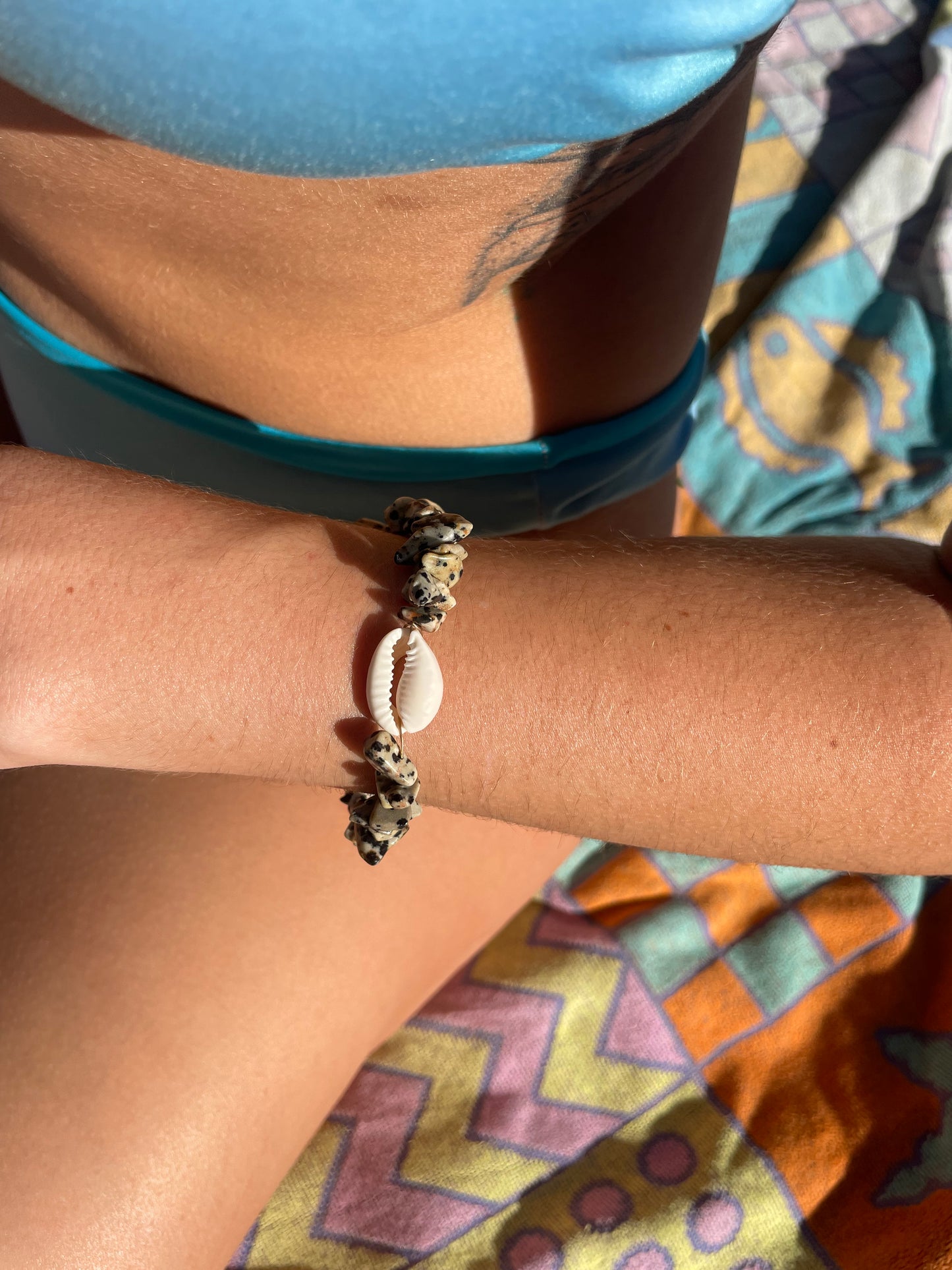 DALMATIAN JASPER & PUKA - BRACELET