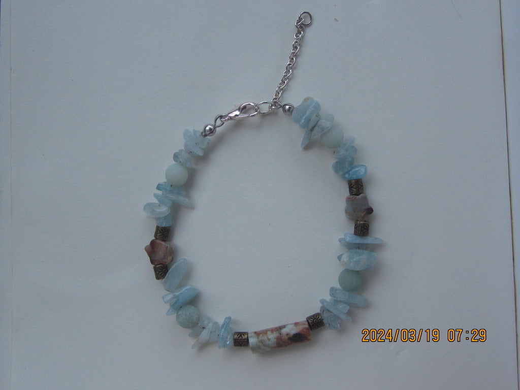 ANGELITE & AFRICAN TURQUOISE JASPER - BRACELET
