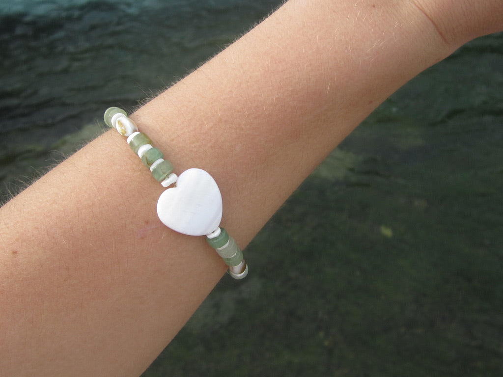 AVENTURINE & SHELL - BRACELET