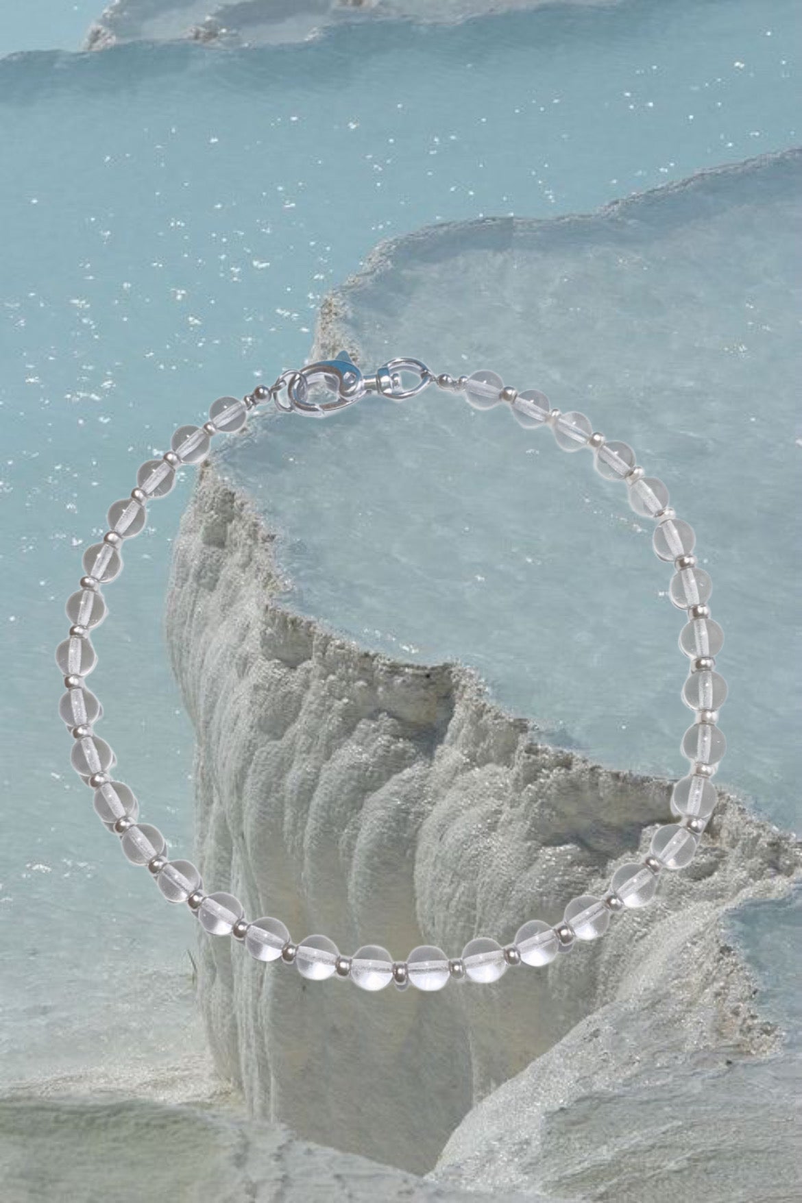 SILVER LINED MOON - NECKLACE