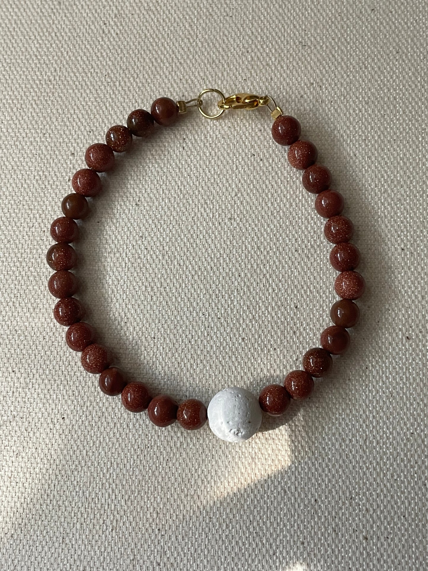 SUNSTONE & LAVA ROCK - BRACELET