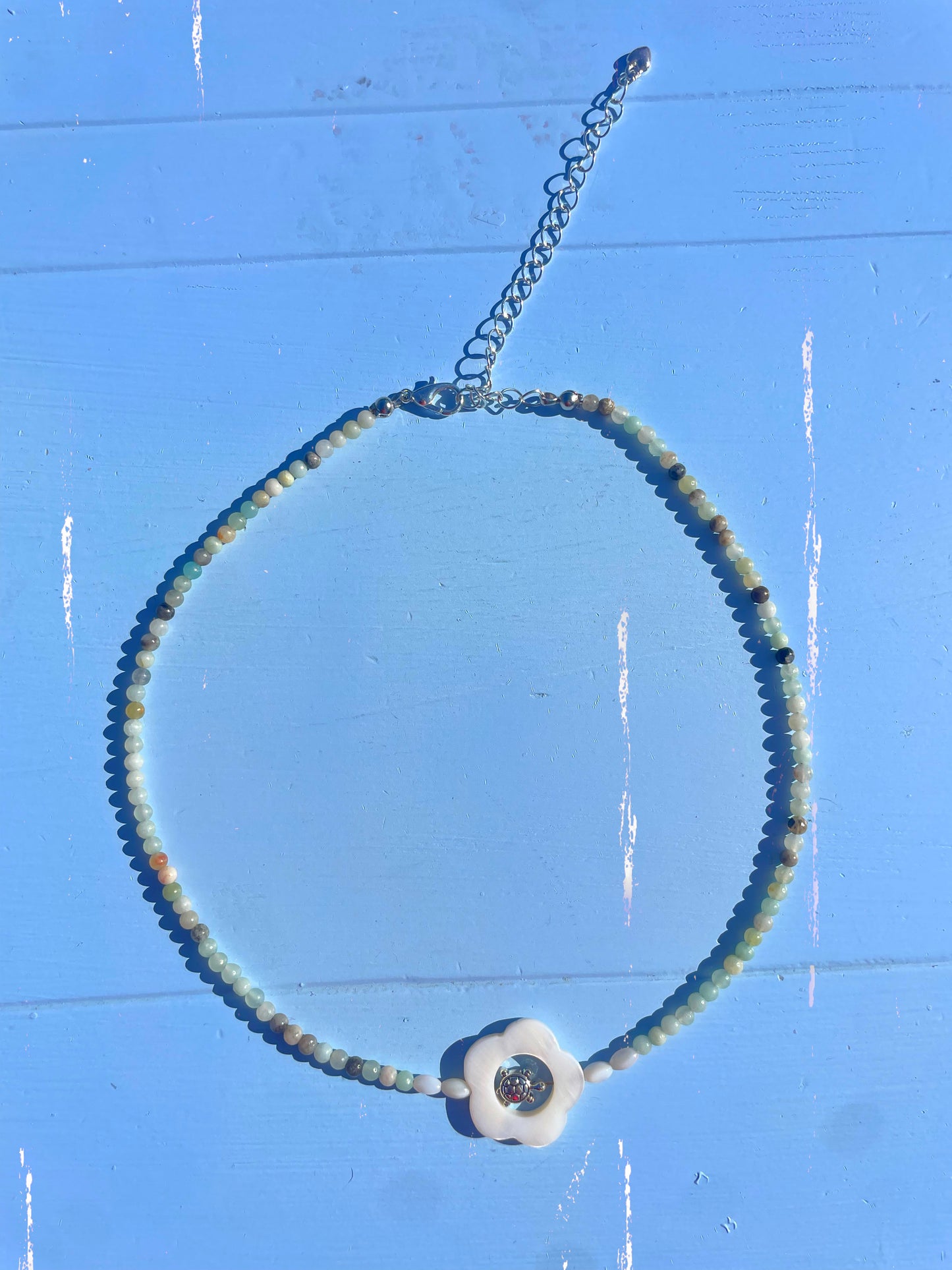 TURTLE, SHELL & AMAZONITE - NECKLACE