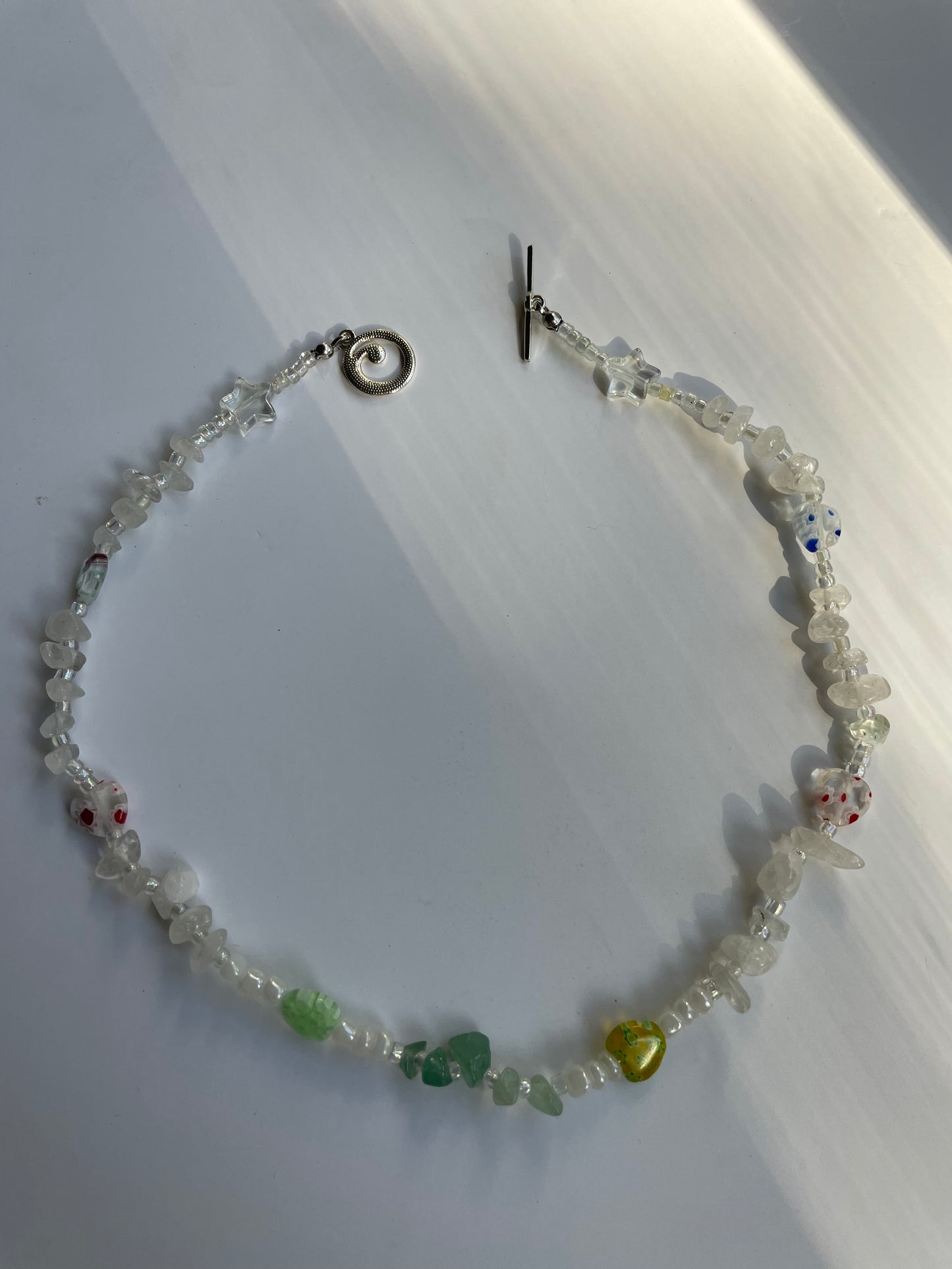 CLEAR QUARTZ & GREEN AVENTURINE - CHOKER