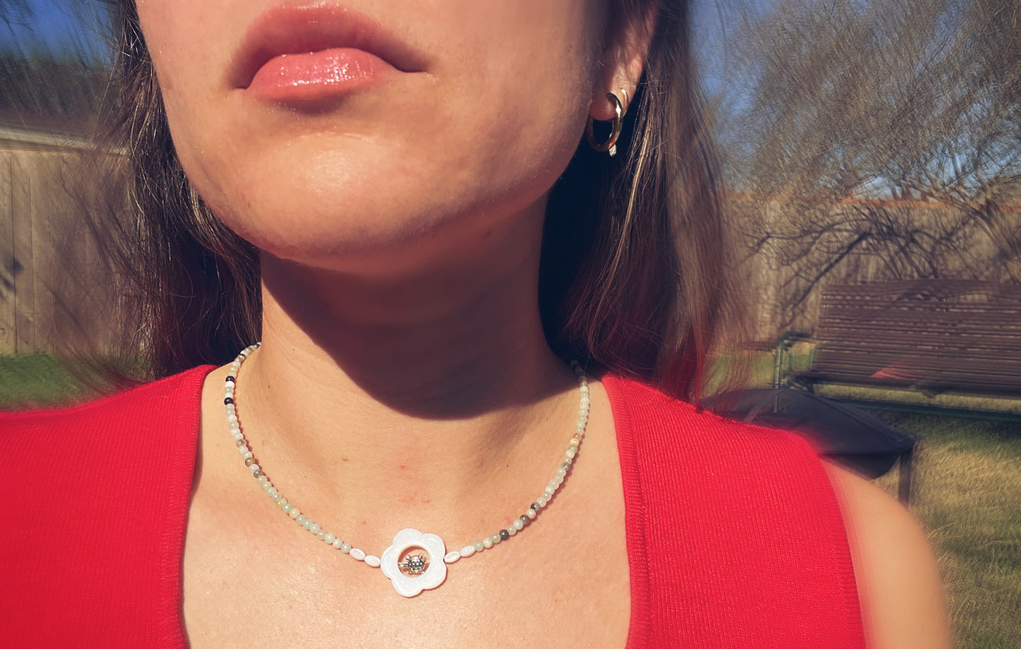 TURTLE, SHELL & AMAZONITE - NECKLACE