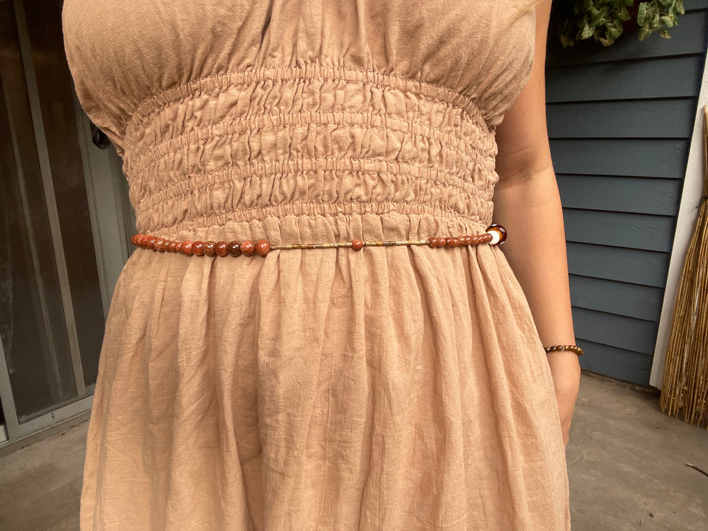 SUNSTONE & SCRIPT JASPER - WAIST BEADS
