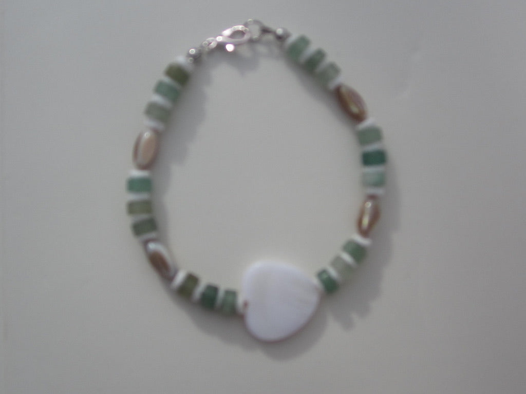 AVENTURINE & SHELL - BRACELET