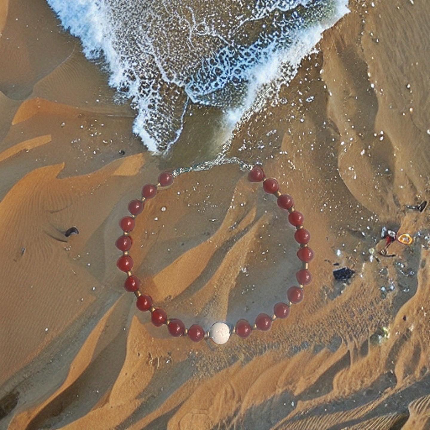 CARNELIAN & LAVA STONE - CHOKER