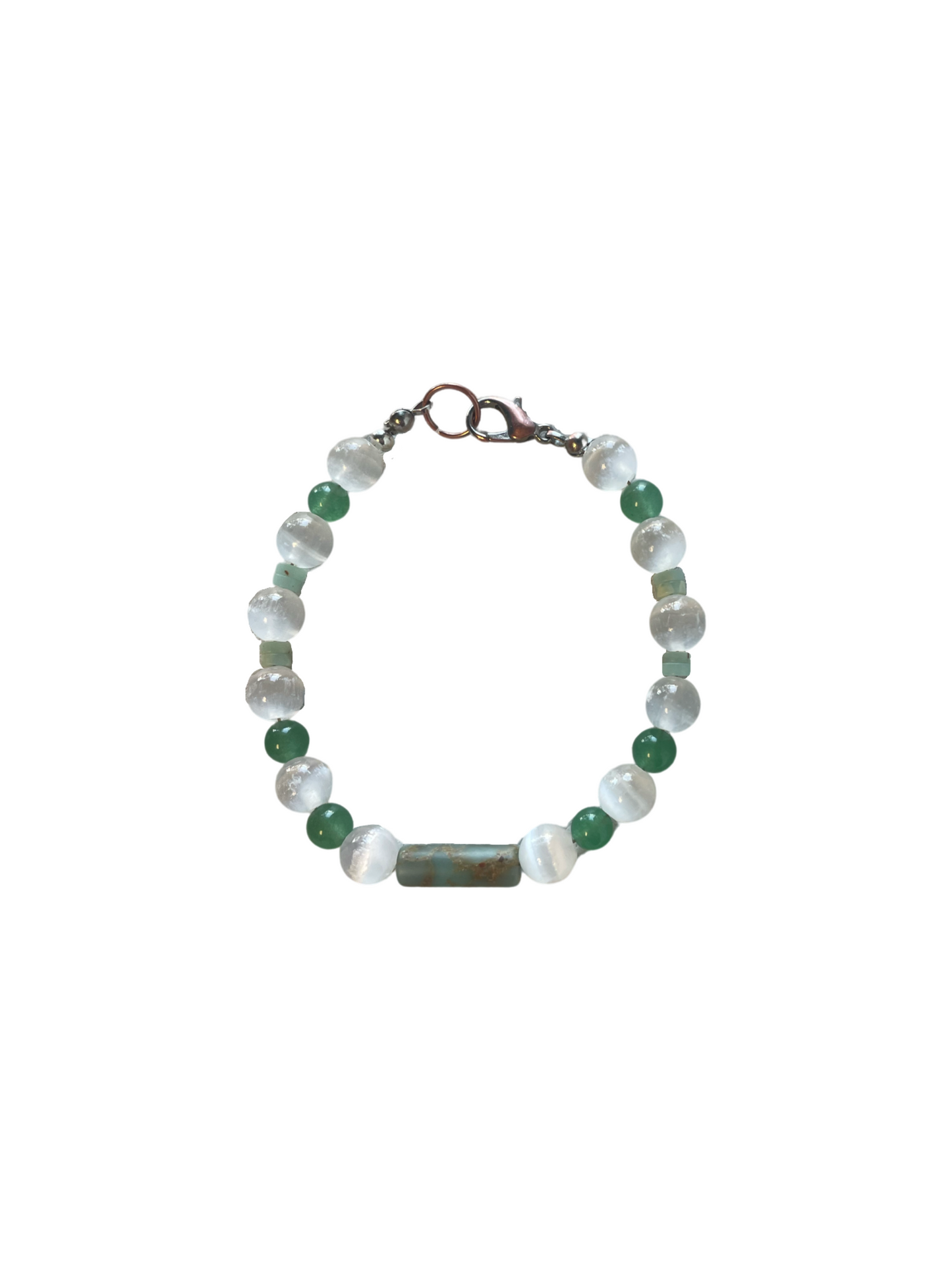 SELENITE, GREEN AVENTURINE & AMAZONITE - BRACELET