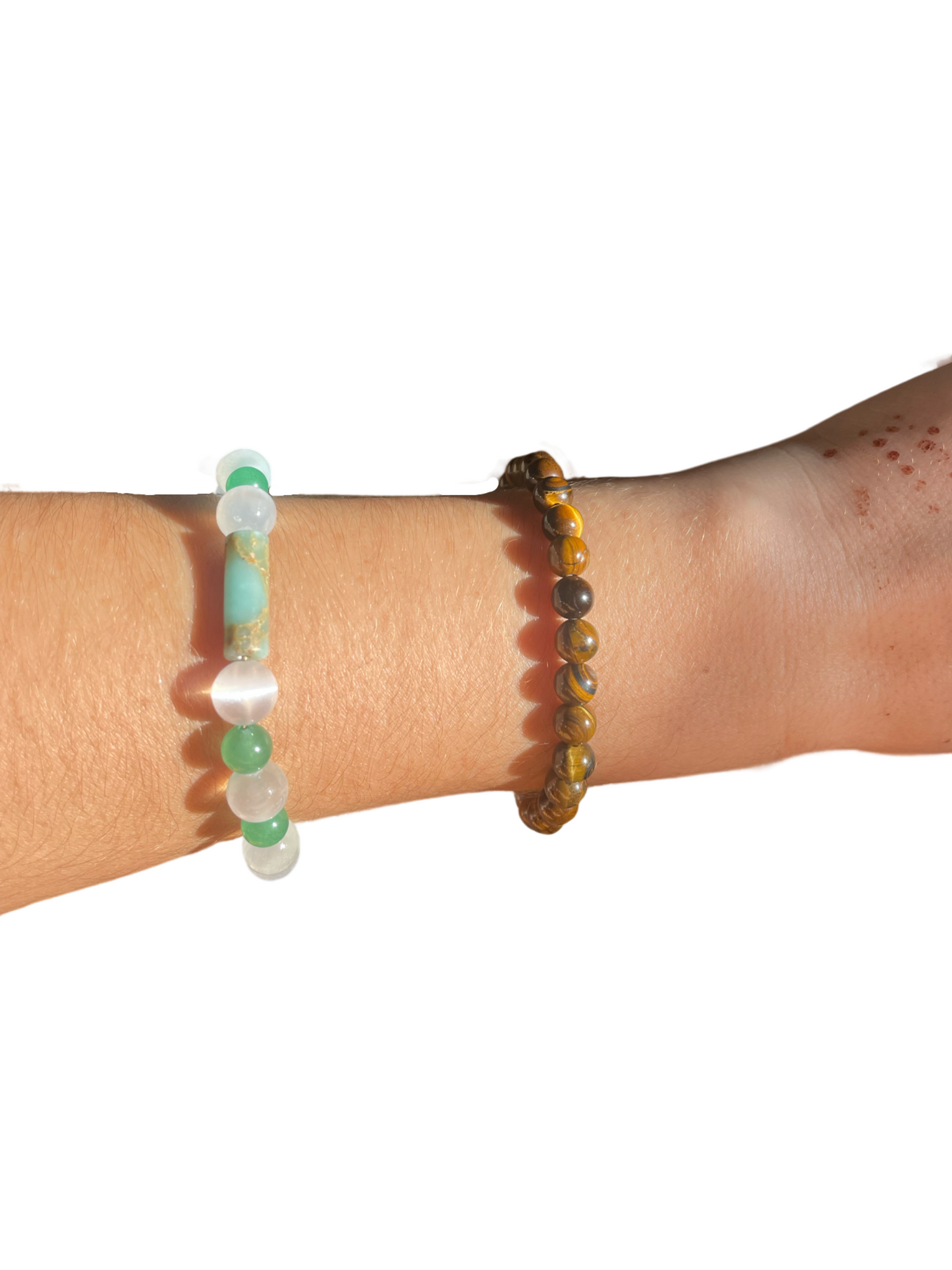 SELENITE, GREEN AVENTURINE & AMAZONITE - BRACELET