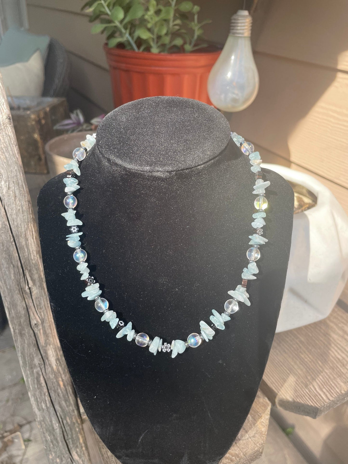ETHEREAL ANGELITE - NECKLACE