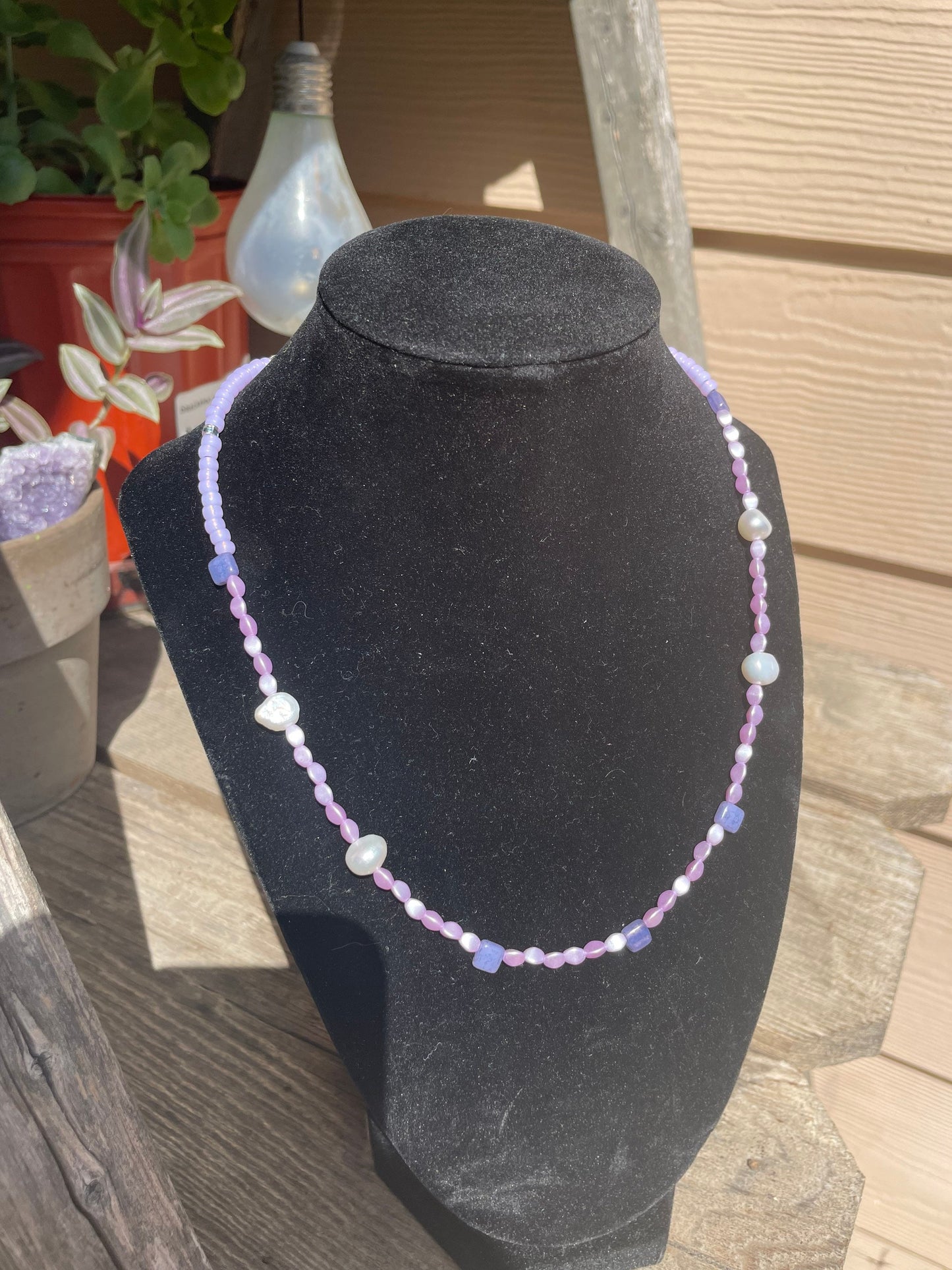 PURPLE PEARL - NECKLACE
