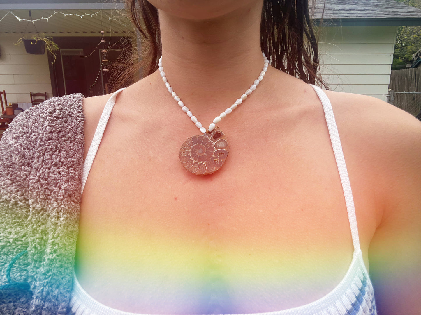 AMMONITE & SHELL - EARTHLY ESSENCE - NECKLACE