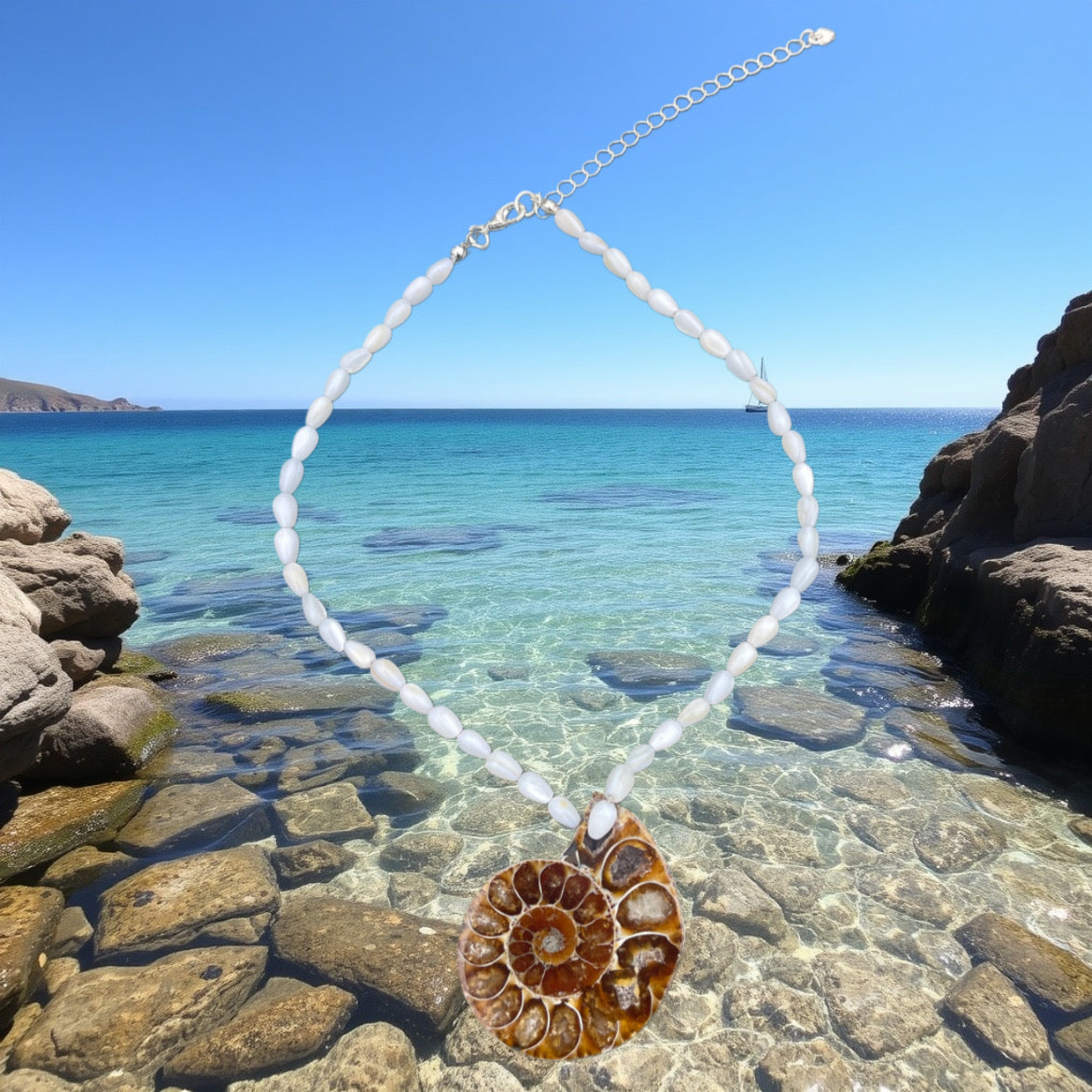 AMMONITE & SHELL - EARTHLY ESSENCE - NECKLACE