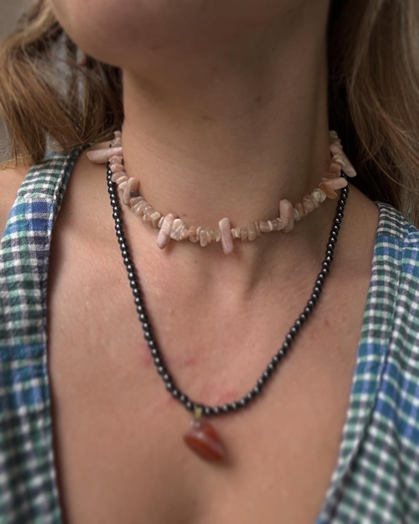 SUNSTONE & PINK OPAL