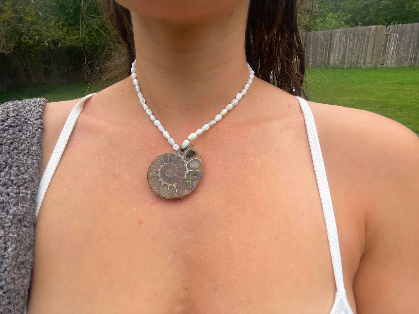 AMMONITE & SHELL - EARTHLY ESSENCE - NECKLACE